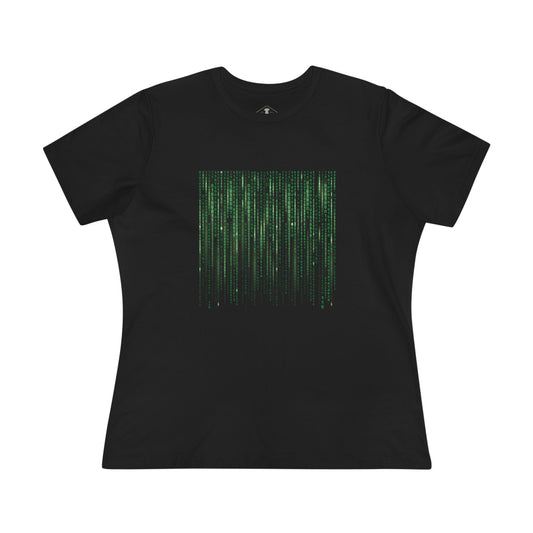 Binary Code Black Womens T-Shirt