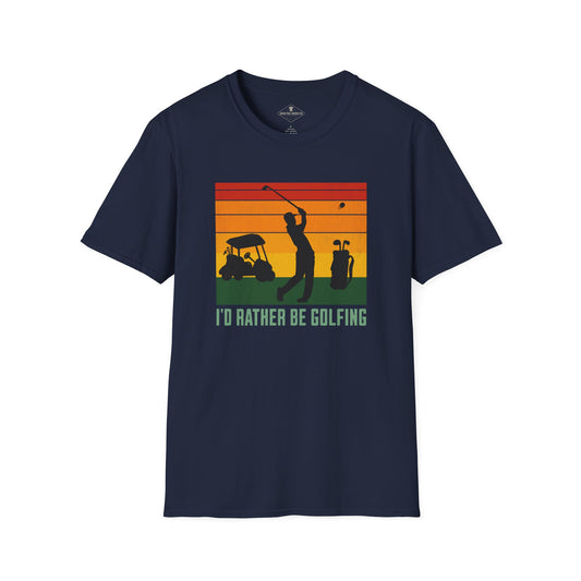 I'd Rather Be Golfing Navy Blue T-Shirt