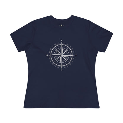 Compass Navy Womens T-Shirt