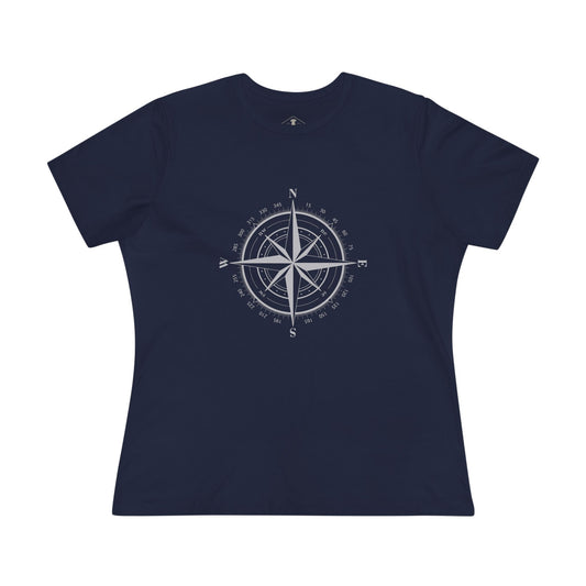 Compass Navy Womens T-Shirt