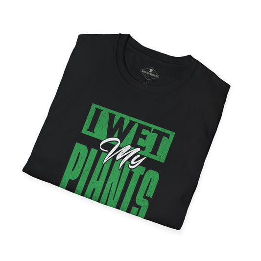 I Wet My Plants Black T-Shirt
