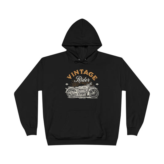 Vintage Rider Black Hoodie