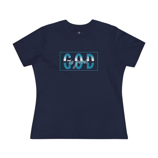 God Is Good Navy Womens T-Shirt