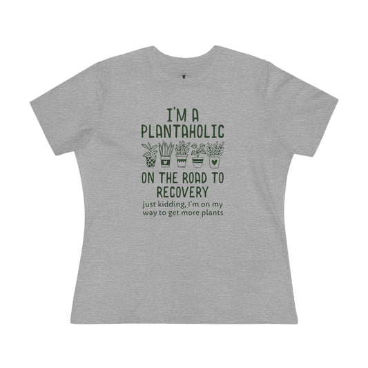 Plantaholic Grey Womens T-Shirt