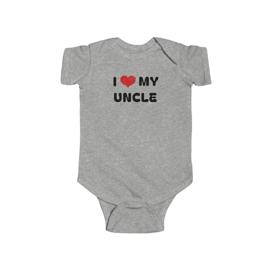 I Love My Uncle Grey Baby Onesie