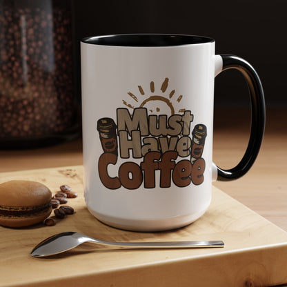 Must Have Coffee Black Accent Mug