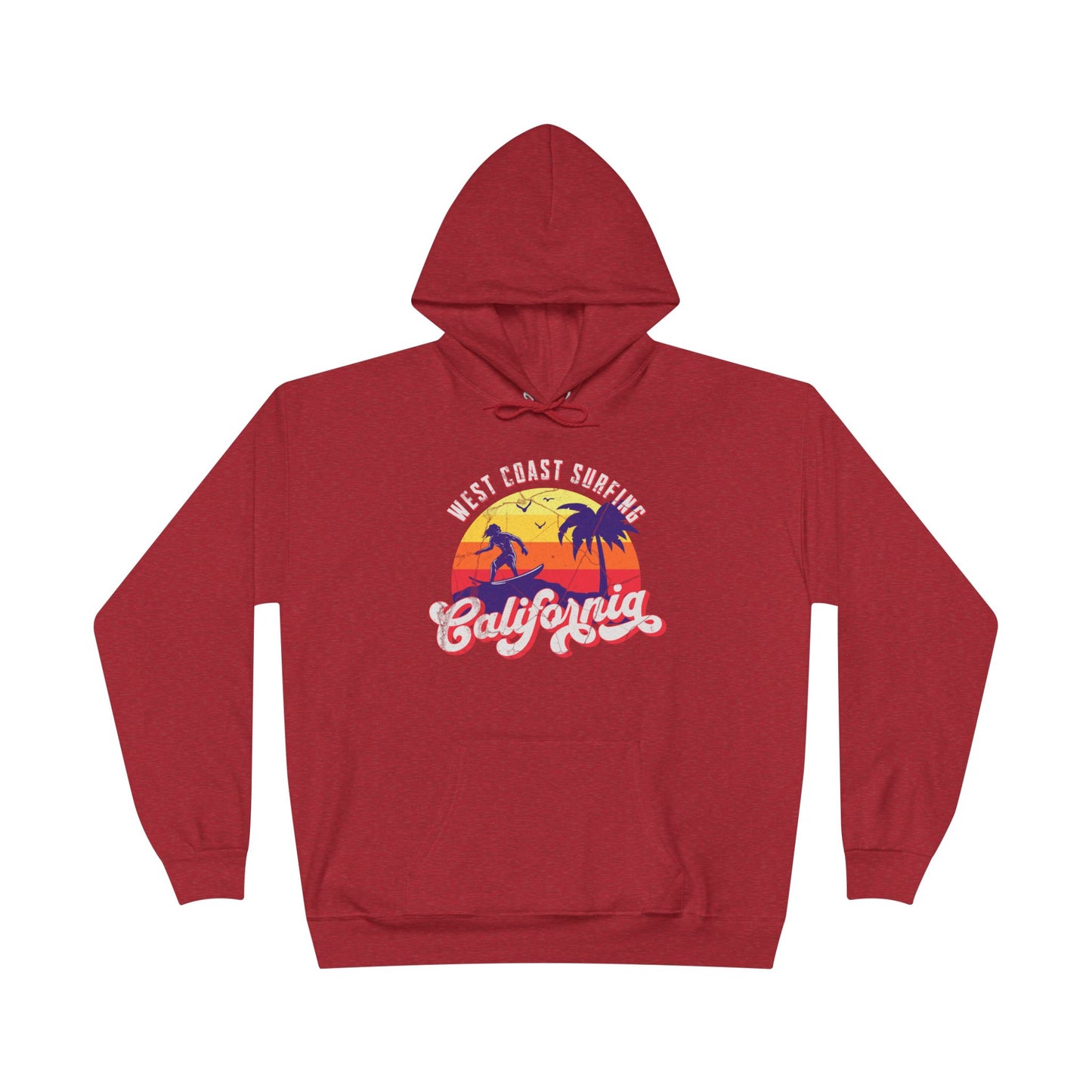 California Surfing Red Hoodie