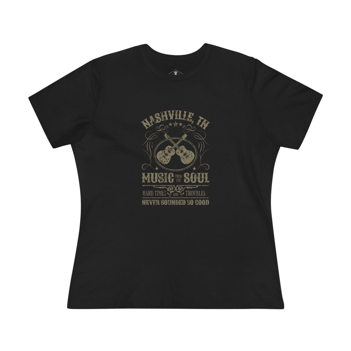 Nashville Guitars Black Womens T-Shirt