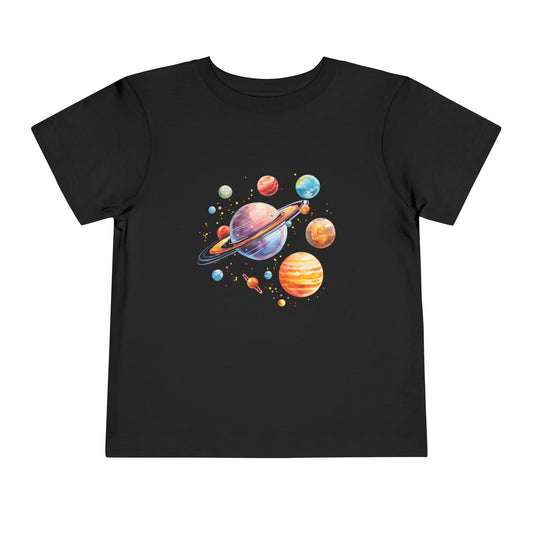 Planets Black Toddler T-Shirt