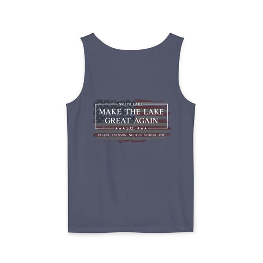 MLGA Tattered Flag Garment-Dyed Tank Top