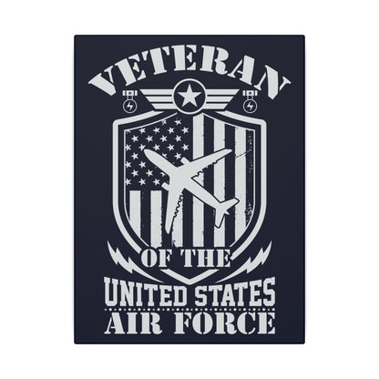 US Air Force Veteran Blue Wall Canvas