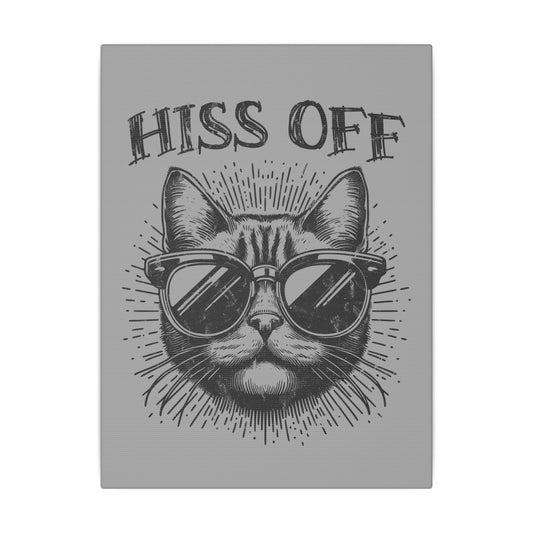 Hiss Off Grey Wall Canvas