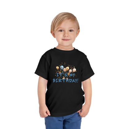 It's My Birthday Black Toddler T-Shirt