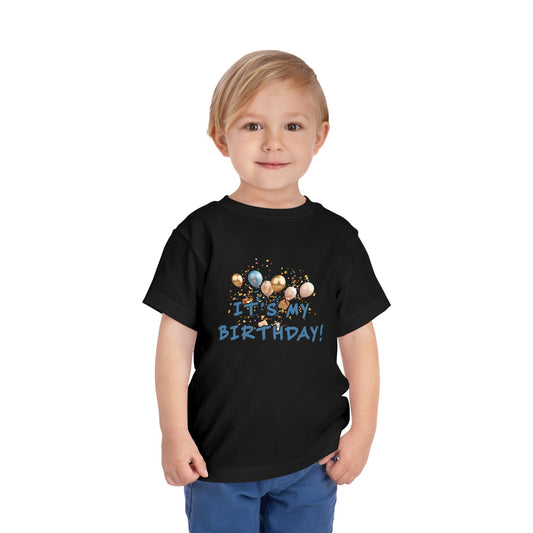 It's My Birthday Black Toddler T-Shirt