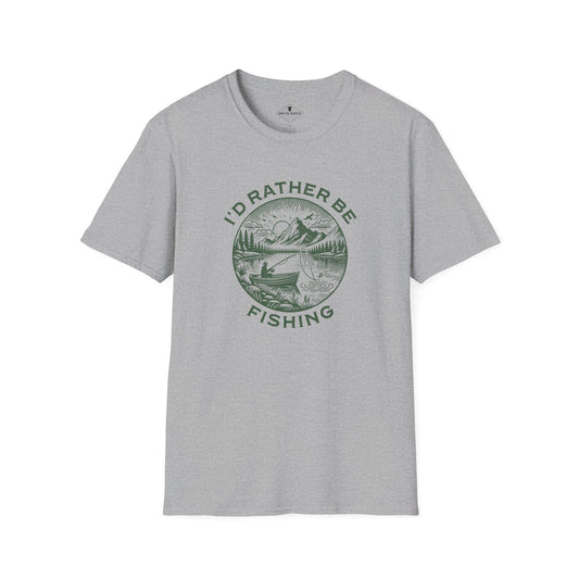 I'd Rather Be Fishing Grey T-Shirt