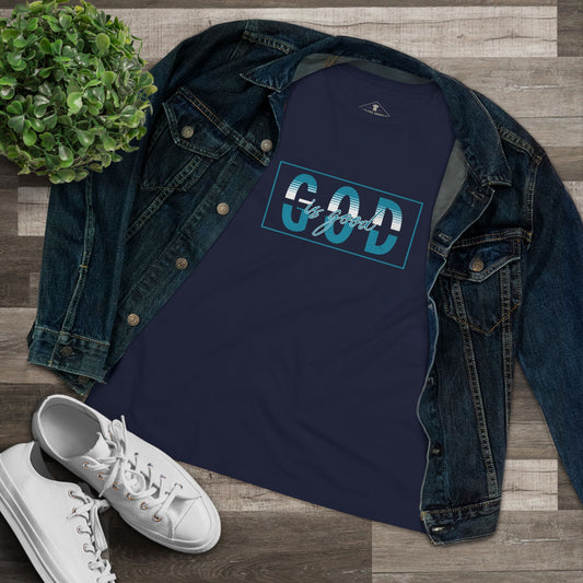 God Is Good Navy Womens T-Shirt