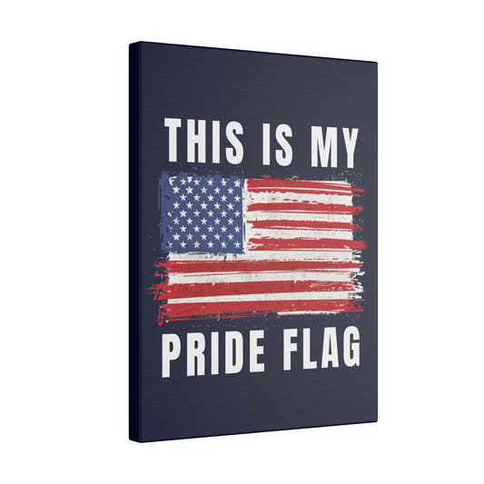 This Is My Pride Flag Navy Wall Canvas