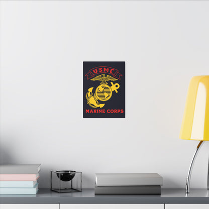 US Marine Corps Blue Wall Canvas