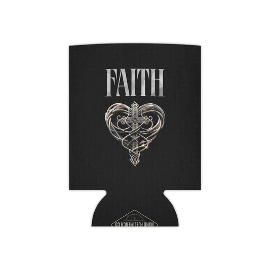 Faith Cross Black Koozie Can Cooler
