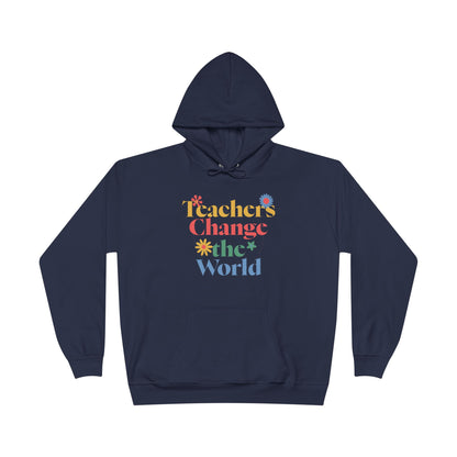 Teachers Change The World Navy Blue Hoodie