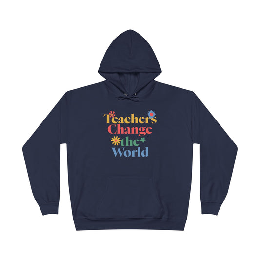 Teachers Change The World Navy Blue Hoodie