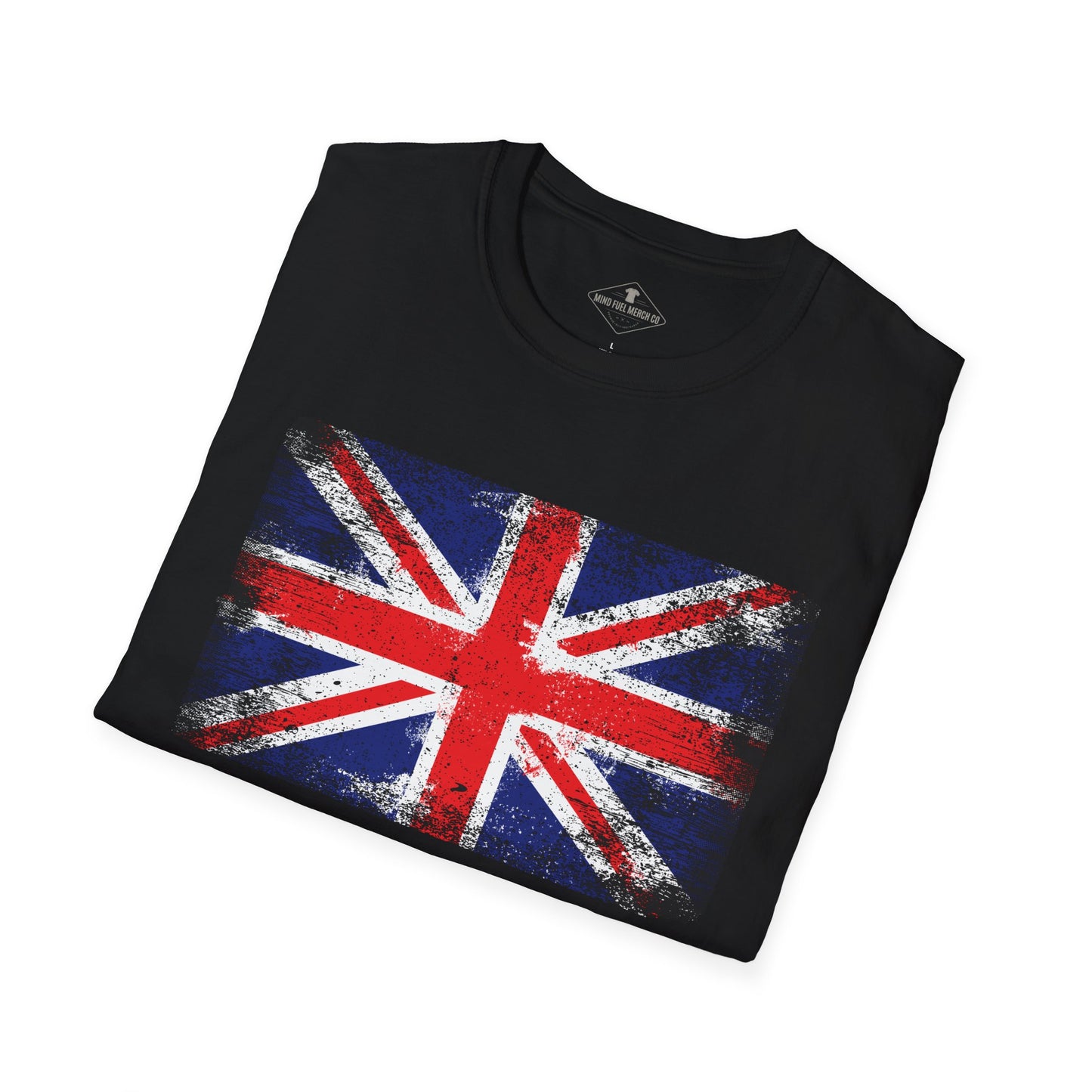 Union Jack UK Flag Black T-Shirt