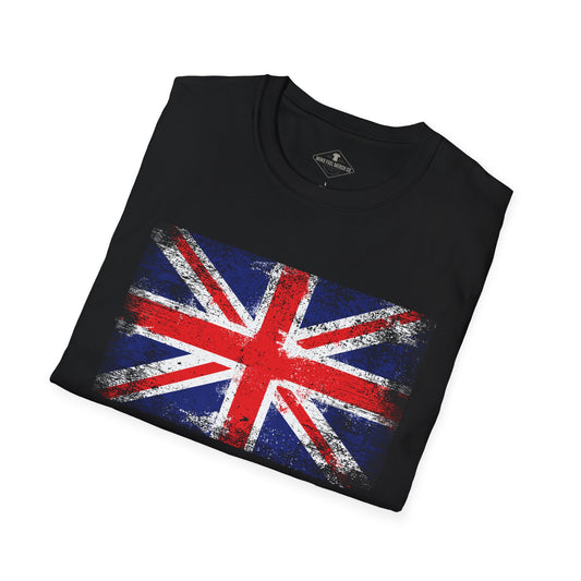 Union Jack UK Flag Black T-Shirt
