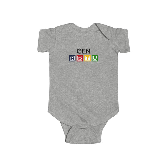 Generation Beta Grey Baby Onesie