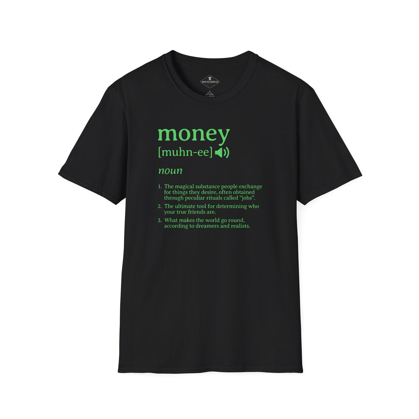 Money Definition Black T-Shirt