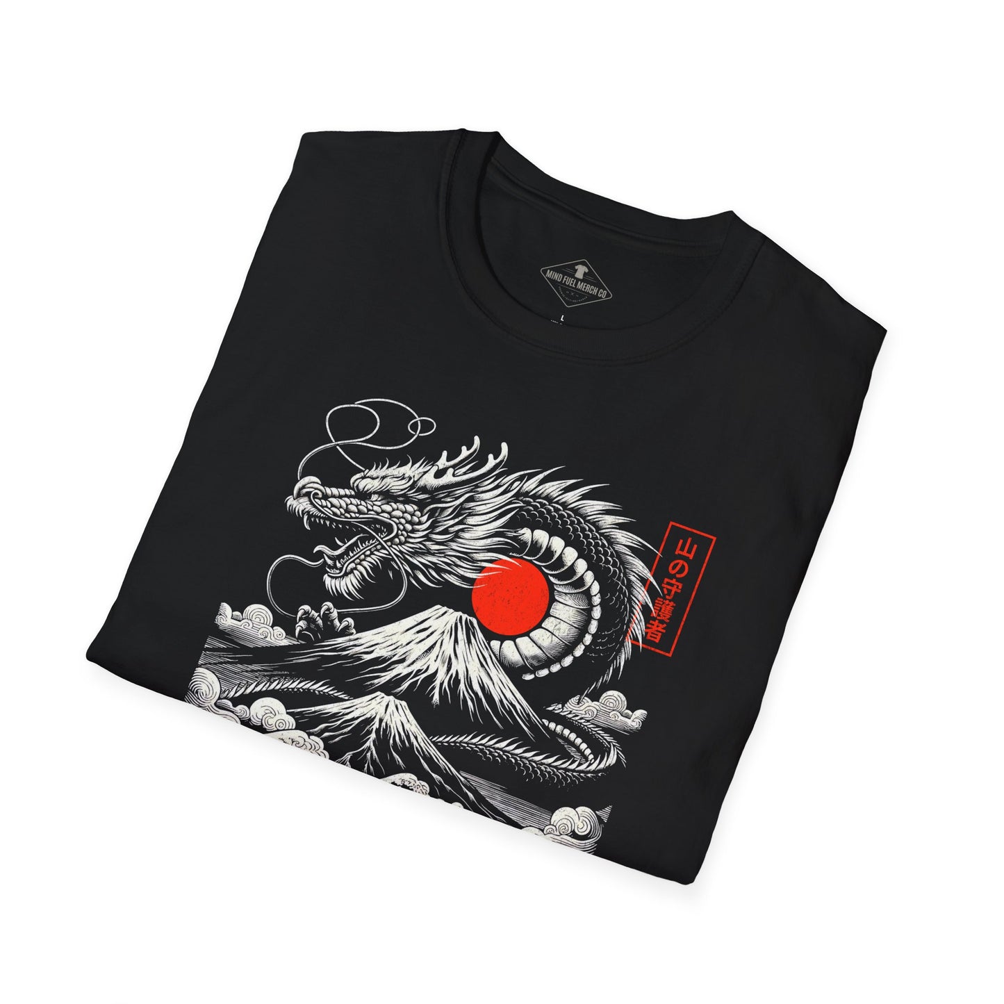 Japanese Dragon Power & Grace Black T-Shirt