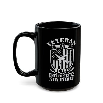 US Air Force Veteran Black Mug
