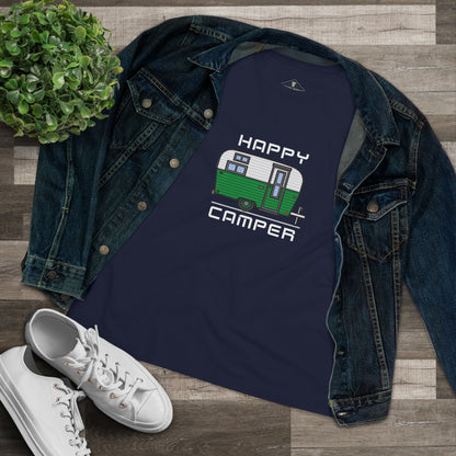 Happy Camper Navy Womens T-Shirt