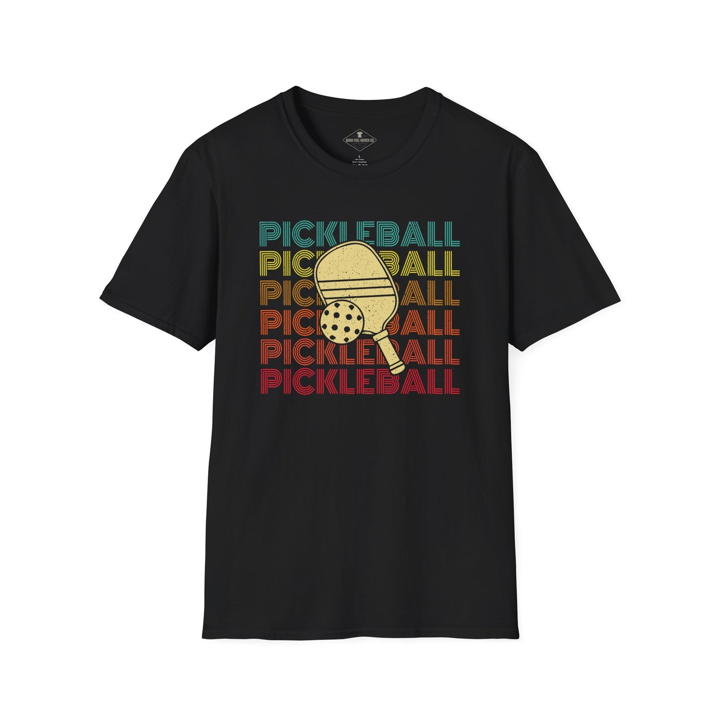Pickleball Retro Black T-Shirt