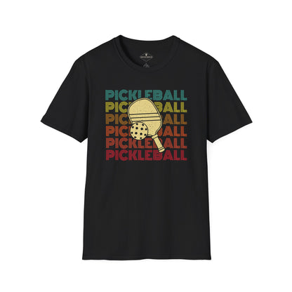 Pickleball Retro Black T-Shirt