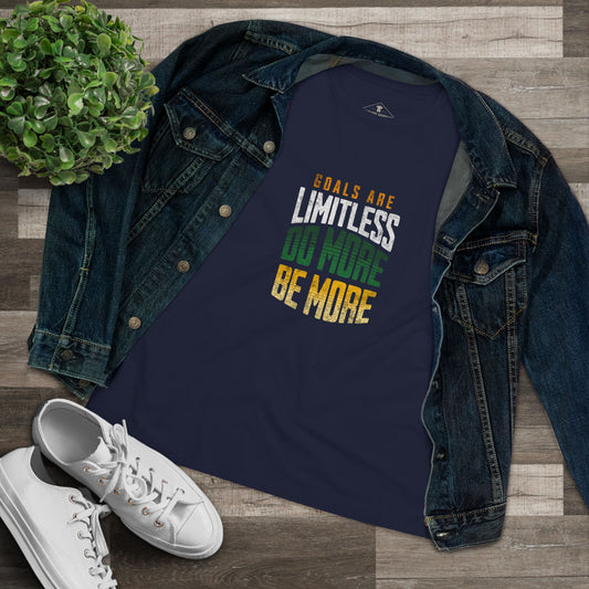 Goals Are Limitless Navy Womens T-Shirt