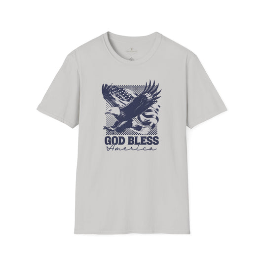 God Bless America Silver Grey T-Shirt
