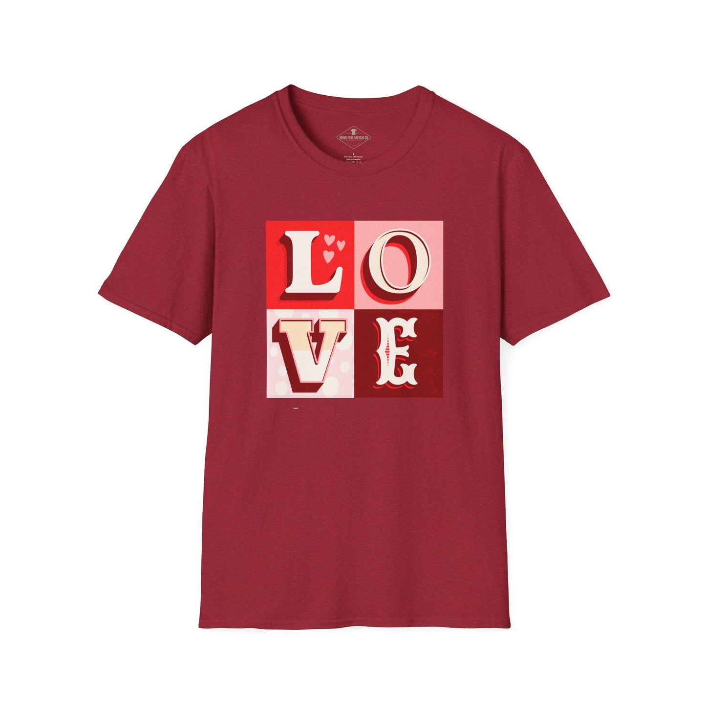 Love Blocks Maroon T-Shirt