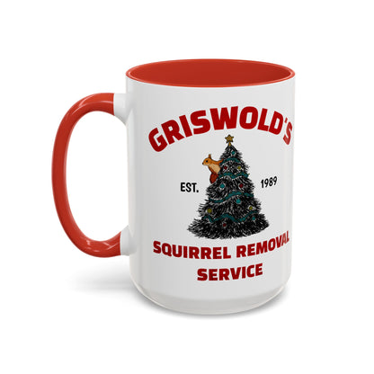 Griswold's Squirrel Removal Red Accent Mug