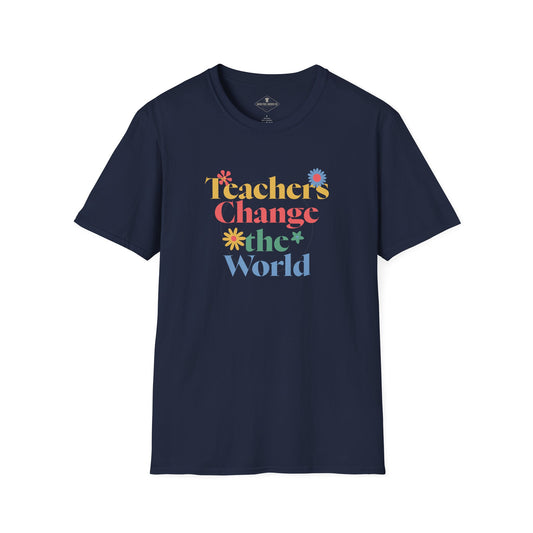 Teachers Change The World Navy Blue T-Shirt