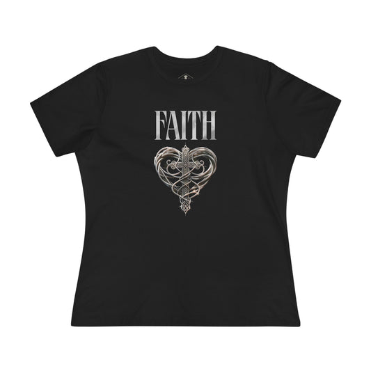 Faith Cross Black Womens T-Shirt