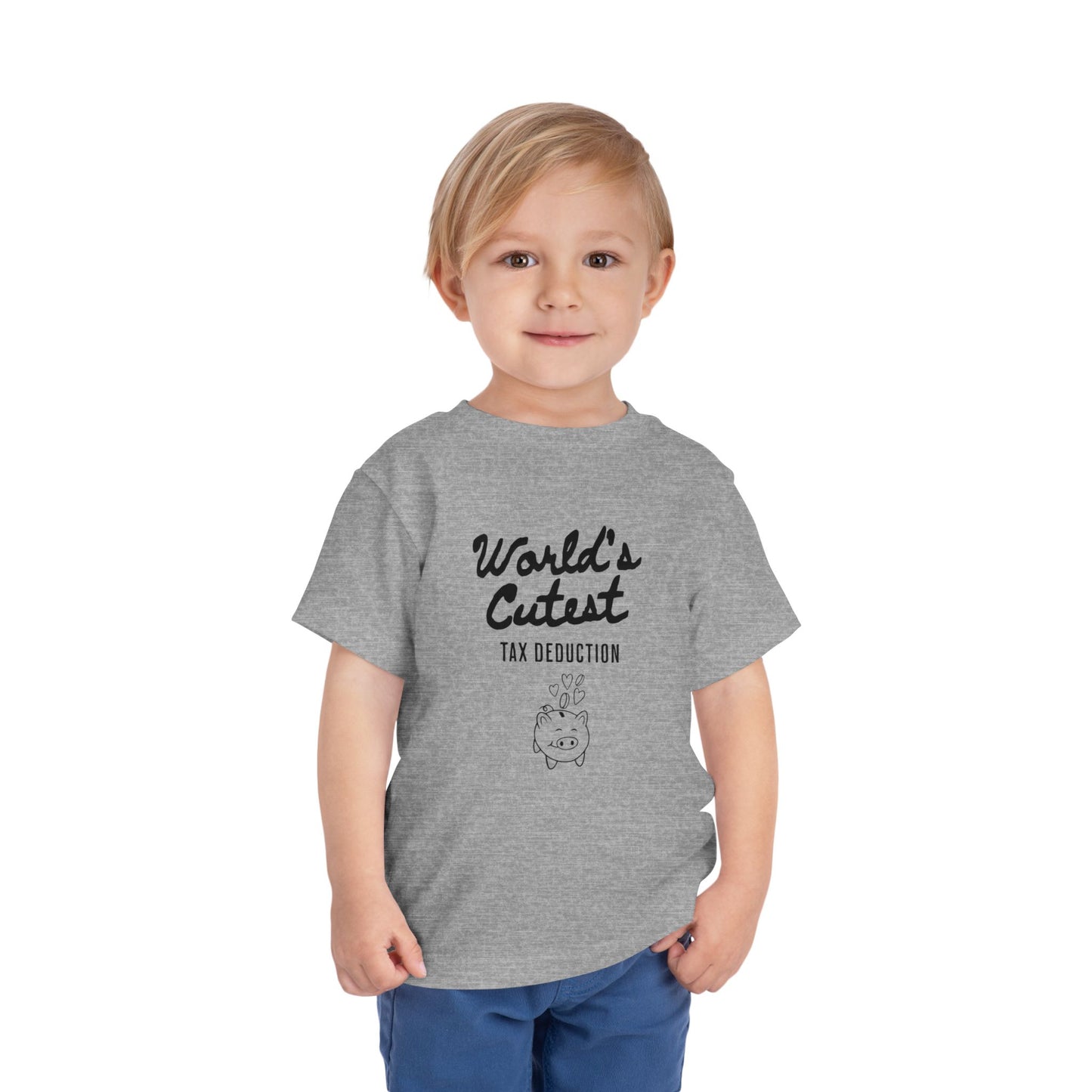 World's Cutest Tax Deduction Grey Toddler T-Shirt