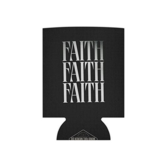Faith Faded Black Koozie Can Cooler