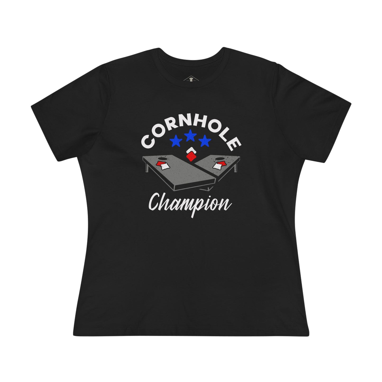 Cornhole Champion Black Womens T-Shirt