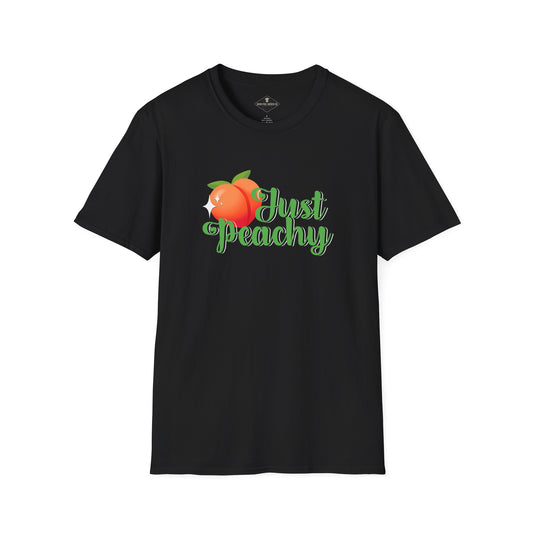 Just Peachy Black T-Shirt