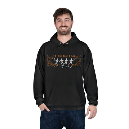 Trick Or Treat Halloween Skeletons Black Hoodie