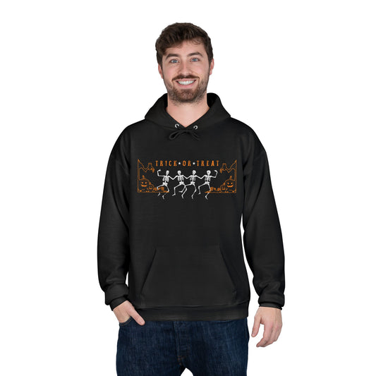 Trick Or Treat Halloween Skeletons Black Hoodie