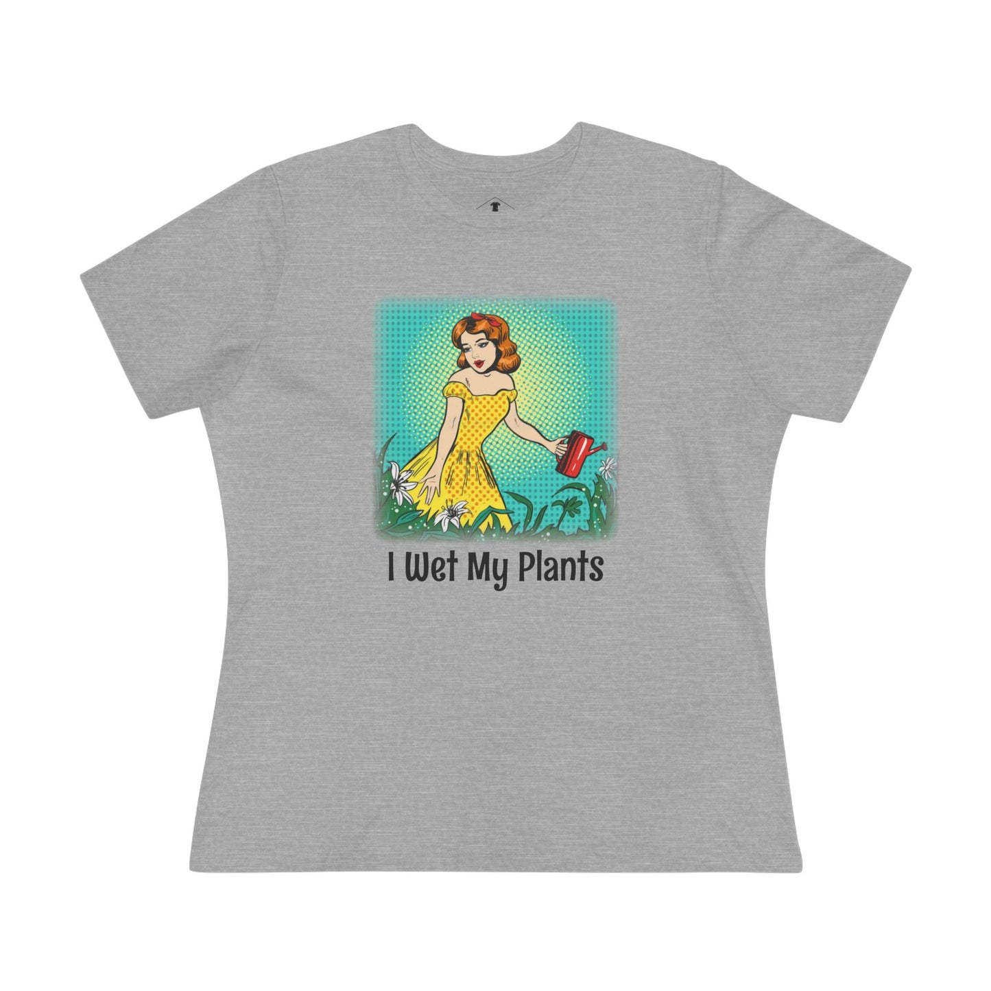 I Wet My Plants Grey Womens T-Shirt