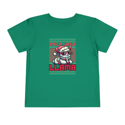 Fa La La La Llama Green Toddler T-Shirt