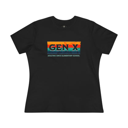 Gen X Black Womens T-Shirt