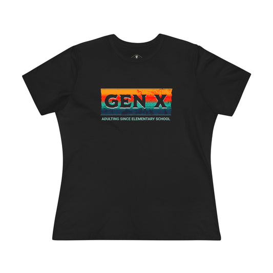 Gen X Black Womens T-Shirt